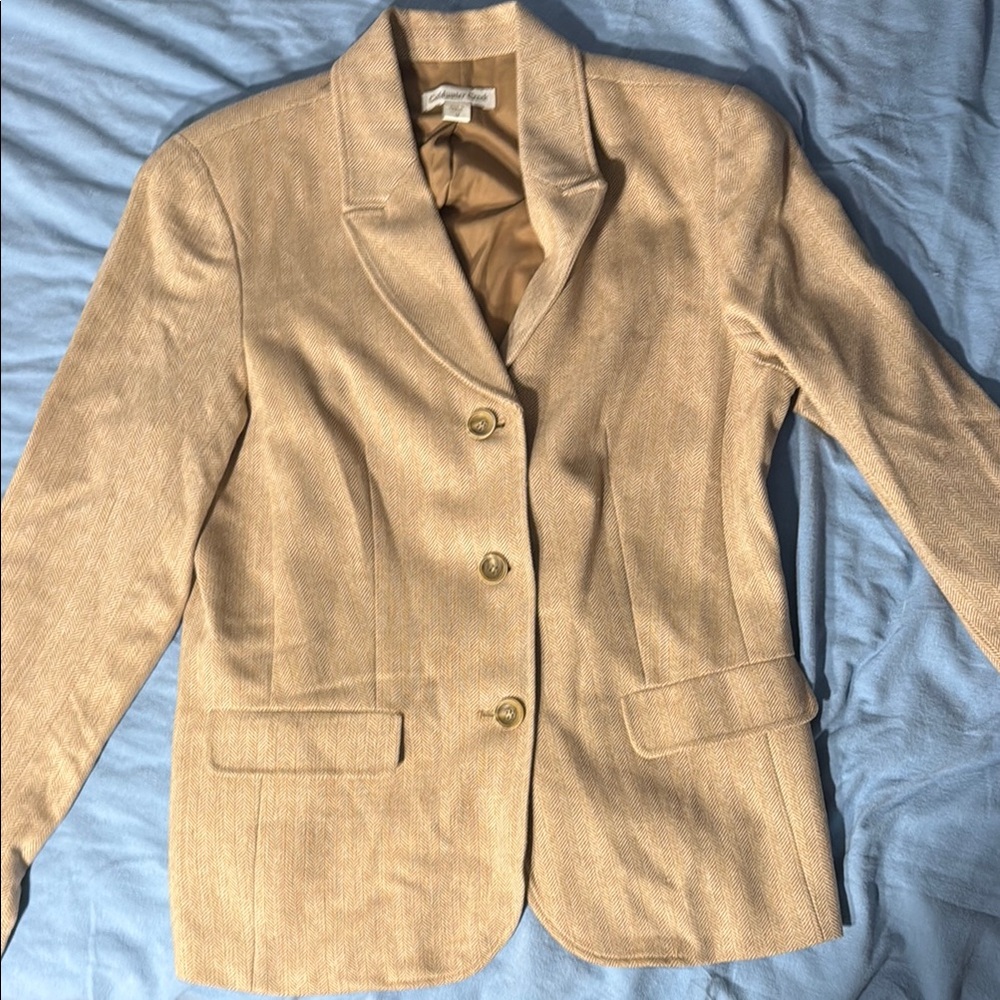 Coldwater Creek Tan Blazer Classic Style